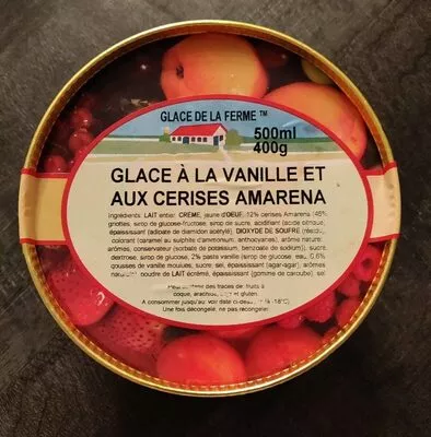 Glace à la vanille at aux cerises amarena Glace de la Ferme , code 8717524103255