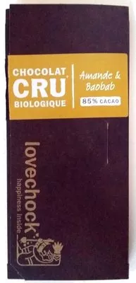 Chocolat cru biologique Lovechock com, Lovechock 70 g, code 8718421154760