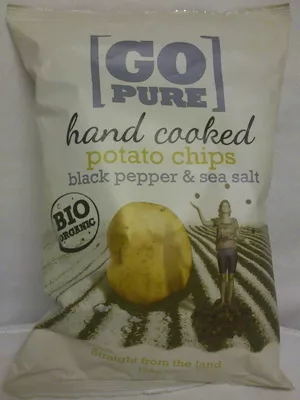 Hand Cooked Potato Chips Black pepper & Sea salt Go Pure 125 g, code 8718781200350