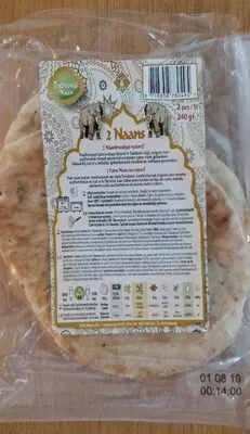 Pains Naan au naturel heat & eat 240 g, code 8718858780495