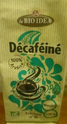 Café décaféiné 100% arabica intensité 6 La Bio Idea , code 8718976016414