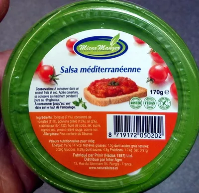 Salsa méditerranéenne Mieux Manger 170 g, code 8719172050202