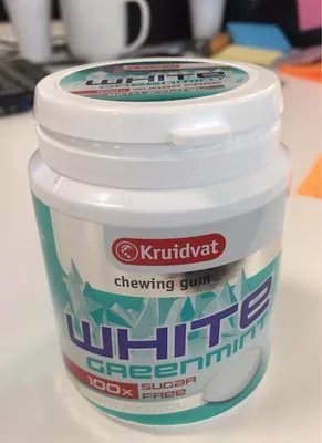 White greenmint chewing gum Kruidvat , code 8719179184238