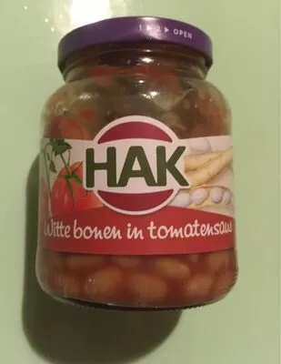 Witte bonen in tomatensaus hak 360 g, code 8720600609008