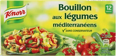 Knorr Bouillon Légumes Méditerranéens 12 Cubes 132g Knorr 132 g, code 8722700069225