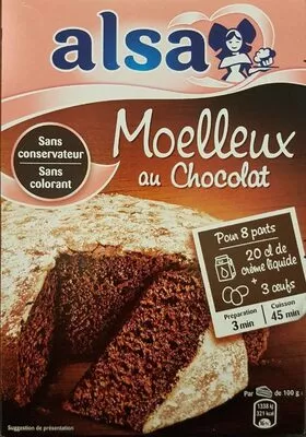 Moelleux au chocolat Alsa 435 g, code 8722700081029