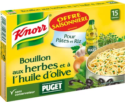 Knorr Bouillon Herbes et Huile d'Olive Puget 15 Cubes 150g Knorr 150 g, code 8722700122821