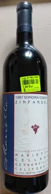 1987 Sonoma County Zinfandel Marietta 75 cL, code 87814231