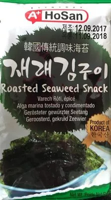 Roasted Seaweed Snack Ho San , code 8809059294253
