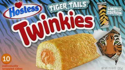 Hostess Tiger Tails Golden Sponge Cake With Orange Creme Filling Twinkies Hostess, Limited Edition 10 cakes, code 8810911338