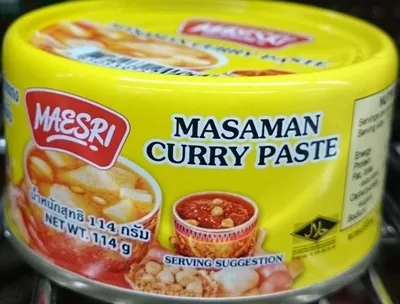 Maesri Masaman Curry Paste Maesri, ตราแม่ศรี,   Namprik Maesri Ltd.  Part 114g, code 8850539240444