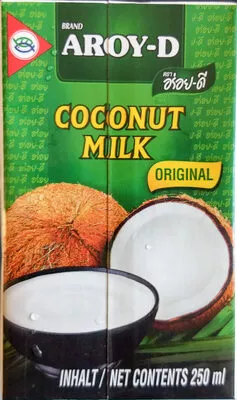 Aroy-D, 100% Coconut Milk, Original Aroy-D, Thai Agri Foods Public Company Limited 250 ml, code 8851613101378