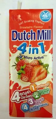 Dutch Mill Drinking Yoghurt Uht Milk Strawberry 180ML. Pack Dutch Mill, ดัชมิลล์ 180 ml, code 8851717040016