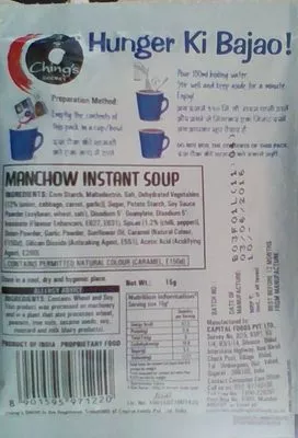 Manchow instant soup Ching's 15g, code 8901595971220