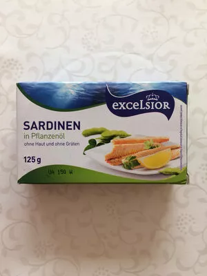 Sardinen Excelsior 125 g, code 9001397501638