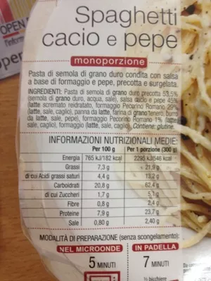 Spaghetti cacio e pepe, Surgelé Picard 300 g, code 9002181201758
