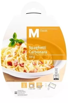 Spaghetti Carbonara M-Classic, Migros,  Mclassic 400 g, code 9005545001650