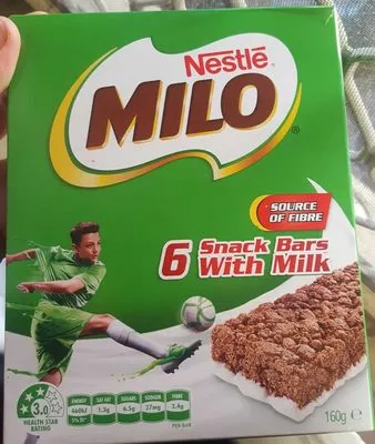 Snack Bars with Milk Milo, Nestlé 160 g e, code 9300605021648