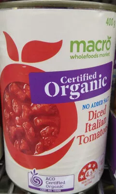 Organic diced tomatoes Macro Wholefoods Market 400g, code 9300633227319
