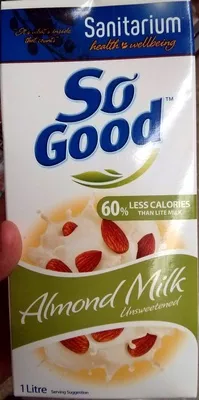 So Good Unsweetened Almond Milk Dairy Substitute Uht Sanitarium 1L, code 9300652803495