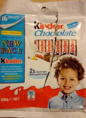 Kinder Chocolate Ferrero 200g x 16 pieces, code 9300698501904