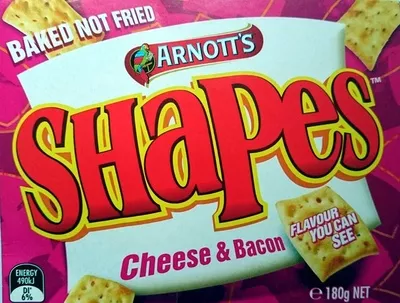 Shapes Cheese & Bacon Arnotts, Shapes 180 g, code 9310072026275