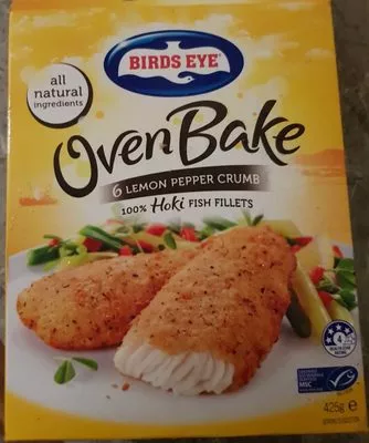 Oven Bake 6 Lemon Pepper Crumb 100% Fish Fillets Birds Eye 425 g, code 9310081410065