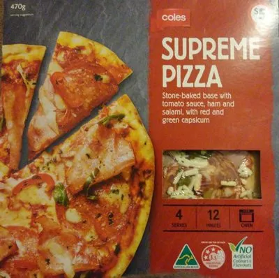 Coles Supreme Pizza Coles , code 9310645174198
