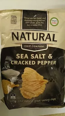 Natural Chip Company Sea Salt & Cracked Pepper Natural Chip Company, Snack Brands Australia 175g, code 9310988012782