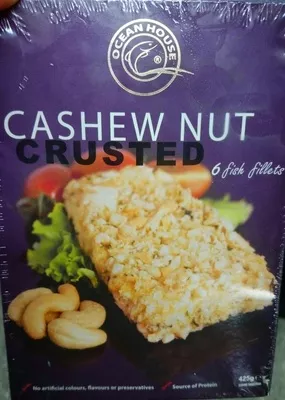 Cashew Nut Crusted Fish Fillets 6 Pack Ocean House, Trangs Food PTY LTD 425g 6 fillets, code 9311361004257