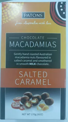 Chocolate Macadamias Salted Caramel Patons 170 g, code 9315536220107