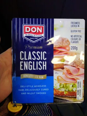 boneless leg ham classic english Don 200g, code 9326451799135