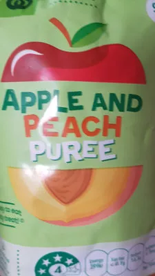 Apple and peach puree Woolworths 90g, code 9339267022373