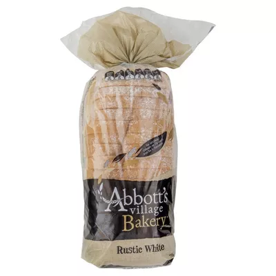 Abbott's Rustic White Bread Abbots Village Bakery, George Weston Foods 750g, code 9339423003475