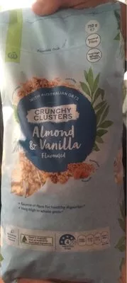 Crunchy clusters almond & vanilla Woolworths 750g, code 9339687076680