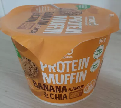 protein muffin banana and chia flavour macro Wholefoods market 80g, code 9339687089963