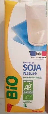 Boisson au soja Nature Auchan Bio, Auchan 1 L, code 9370593593465