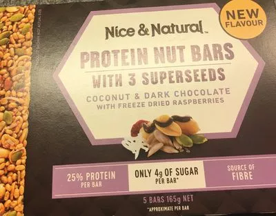 Protein Nut Bars Nice & Natural 165g, code 9400563453373