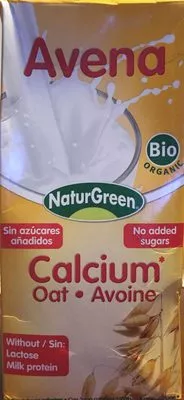 Bebida de avena calcium NaturGreen 1 l, code 9408172800533