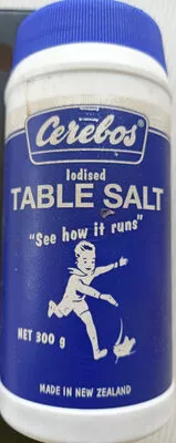 Cerebos iodised table salt Cerebos , code 9415187009202