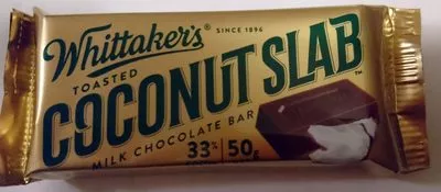 Toasted Coconut Slab Milk Chocolate Bar Whittakers 50g, code 94314205