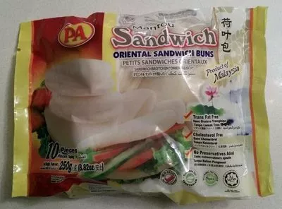 Mantou Sandwich PA Food 250 g (10 pièces), code 9556417639339