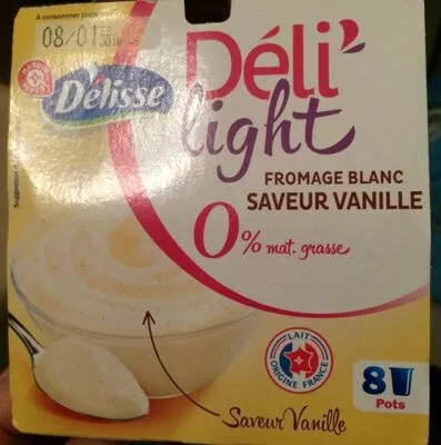 Deli'light fromage blanc saveur vanille 0% Délisse , code 990530101006696528